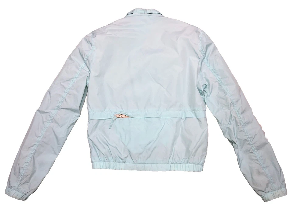 Женская нейлоновая куртка-бомбер Members Only цвет Baby Blue Crop - Изображение 3 из 4