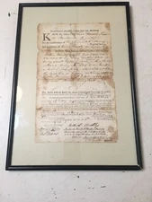 Antique Revolutionary War Era Land Deed Huntly Huntley Family Lyme Connecticut