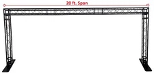 BLACK TRUSS ARCH KIT 19.7FT Width Mobile Portable DJ Lighting System Metal Arch