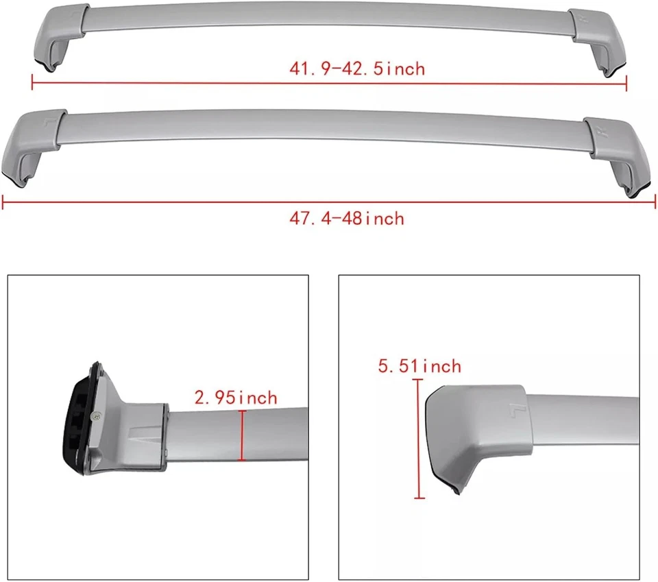 Barras transversales de techo + rieles de techo para Honda CRV CR-V 2012 2013 2014 2015 2016 Foto 2 de 4