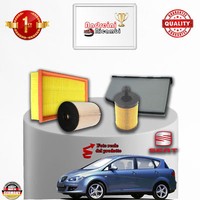 Set Service 4 Filter Seat Toledo Iii 2.0 Tdi 100KW 136CV Von 2006-> 2009