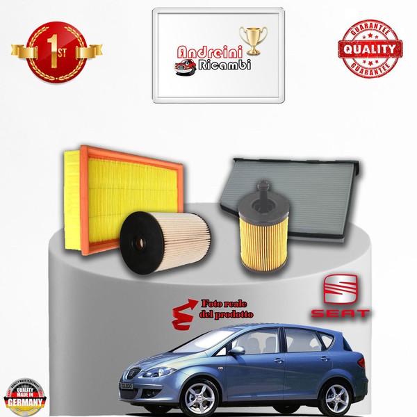 Set Service 4 Filter Seat Toledo Iii 2.0 Tdi 100KW 136CV Von 2006-> 2009-image