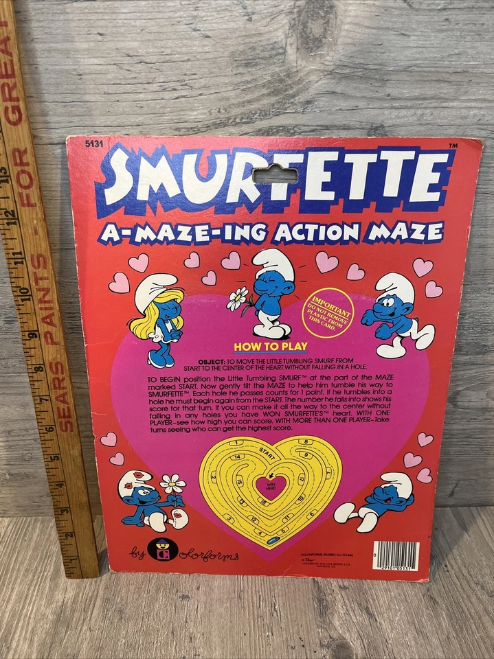 Smurfette A-Maze-Ing Action Maze by Colorforms Smurf Smurfs - Image 2 of 2