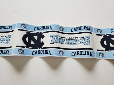 NORTH CAROLINA TAR HEELS WALLPAPER BORDER NCAA PEEL & STICK . 5'' X 15'. NEW