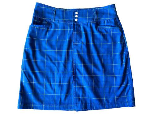 Jofit Golf Skort With Pockets Women’s Size 4 Blue Plaid - Picture 1 of 6