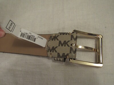 Michael Kors Monogram Gray and Gold Belt MICHAEL KORS Women main image 2
