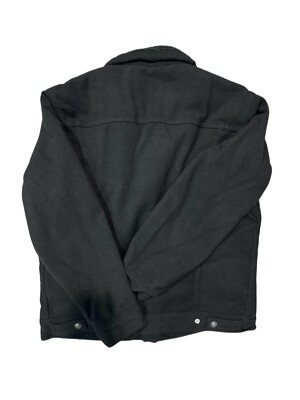 Levi's Men's Relaxed Fit Sherpa Trucker Jacket Black Canvas