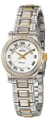 Seiko SXD774 Premier Mother Of Pearl Dial 48 Diamonds Two Tone