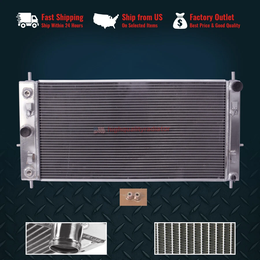 Zeomoto 2-Row Aluminum Radiator For Chevy Cobalt, Pontiac G5, Saturn Ion (2003-2010) - 2.0L, 2.2L, 2.4L - View #2