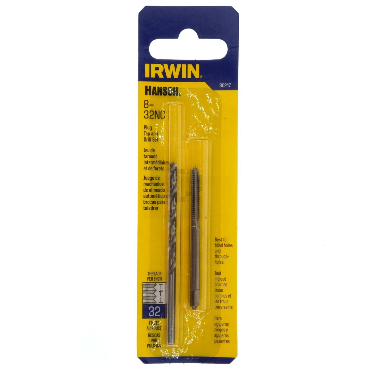 Irwin Hanson 80217 #8-32NC Plug Tap and #29 Drill Bit Set | eBay