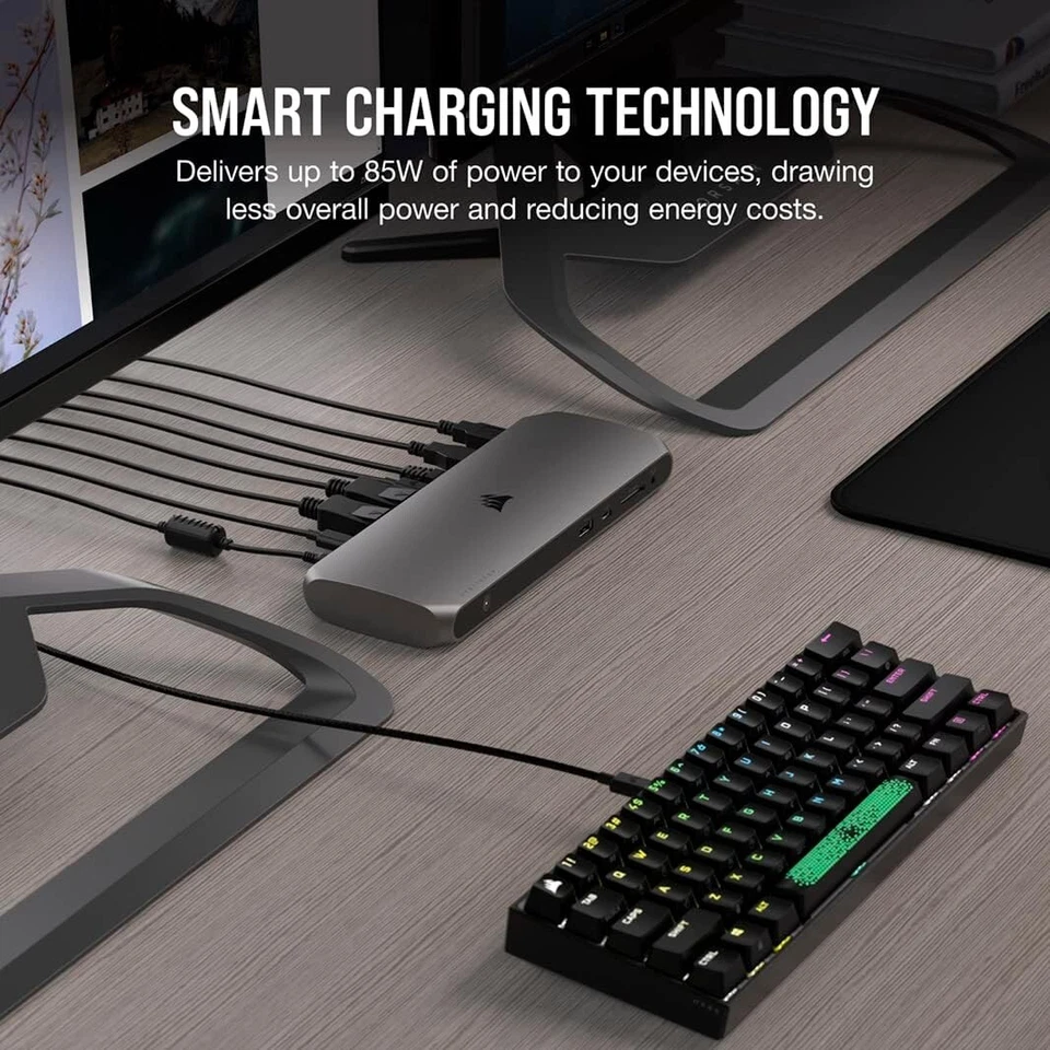 Corsair TBT100 DP Thunderbolt 3 with DisplayPort Docking Station (CU-9000006-AU) - image 4 of 4