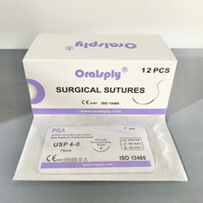 8 scatole USP 4-0 PGA viola assorbibile sutura chirurgica orale 3/8 ago sterile CE