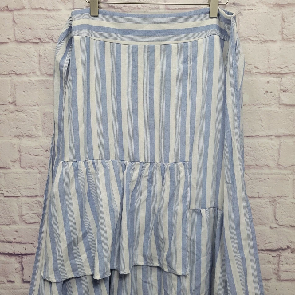 Maxi Falda Champagne & Strawberry Anthropologie en Niveles Talla L Alta Boho Cottage Foto 2 de 4