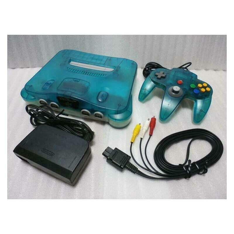 Nintendo 64 N64 Ice Blue Clear Console OEM Play Game Working Japan Ver.