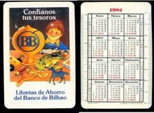 X1539Y-CALENDARIO FOURNIER BANCO DE BILBAO 1981