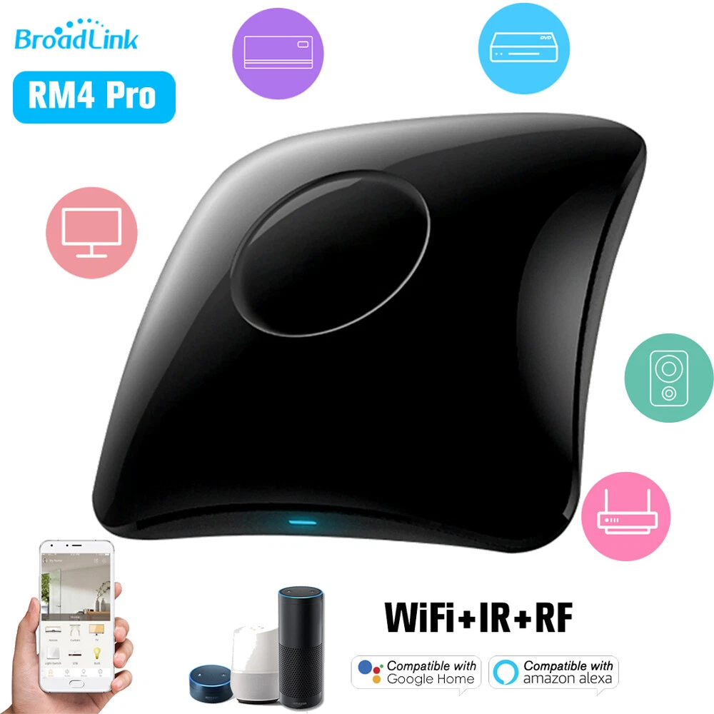 Broadlink RM4 Mini Universal IR Audio Video Remote Control, Smart Home  Wi-Fi Remote Hub Compatible with Alexa 