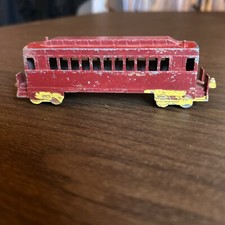 1930s Red Vintage MIDGETOY DIE CAST Model PASSENGER Train Car Rockford Illinois