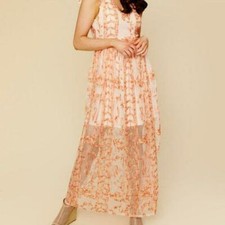 nwt ALTAR'D STATE embroidered juliana maxi dress s m L