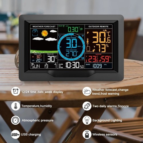 Weather Station Indoor Outdoor Wireless WiFi Professional Solar Sensor - 第 4/6 張圖片