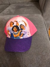 Disney Encanto Girl's Strapback Hat Multicolor Sparkly Adjustable Pink Purple