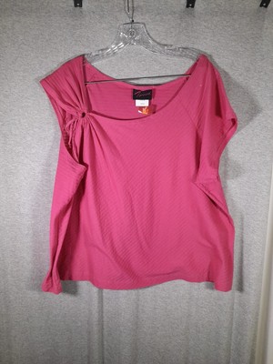 Torrid size 4 Top Womens Plus Size Pink Barbiecore Asymmetrical