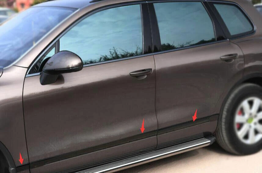 Protector de carrocería de puerta lateral de titanio negro para VW Touareg 2011-2018 Foto 3 de 4