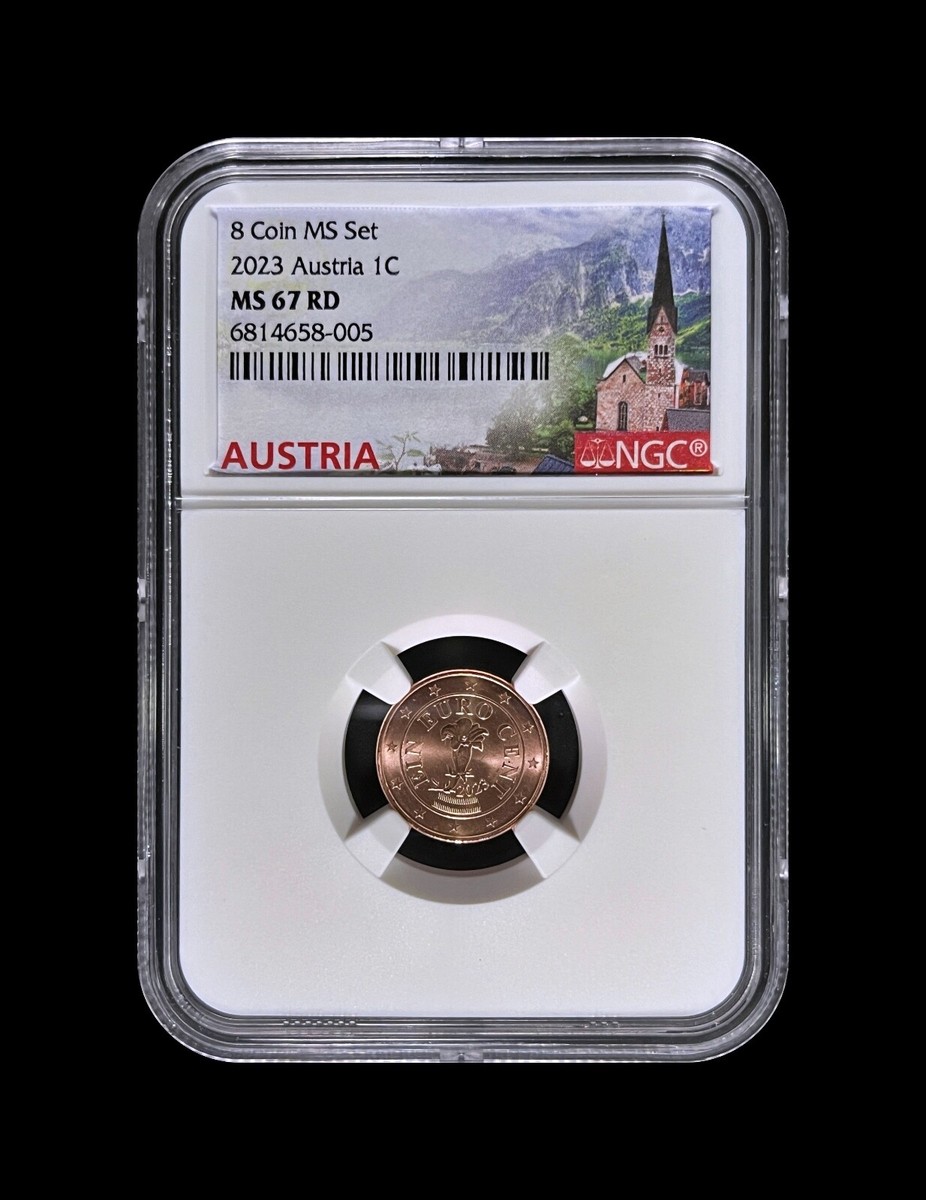 AUSTRIA. 2023, 1 Euro Cent - NGC MS67 - Alpine Flowers, Stemless