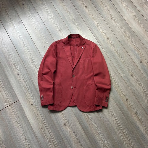 LBM 1911 Wine Red Linen + Cotton Blazer Jacket 50R - Picture 2 of 14