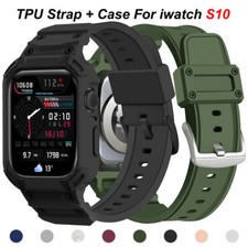 TPU Rugged Sport Band For Apple Watch Series 11 10 46/42mm iWatch S10 Strap Case