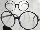 OVERSIZED EXAGGERATED RETRO Clear Lens EYE GLASSES X-Large Big Round Black Frame