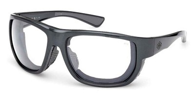 Harley-Davidson Men's Metal Bound Clear Lens Sunglasses, Shiny Blackened Pearl