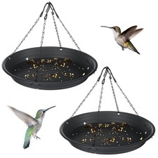 2 Sets 12.8'' Bird Catcher Tray Platform Bird Feeder Large Hanging Tray Fits ...