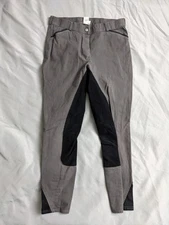 Dover Saddlery Breeches Womens Actual Size 28 Inseam 27" Gray Riding Pants