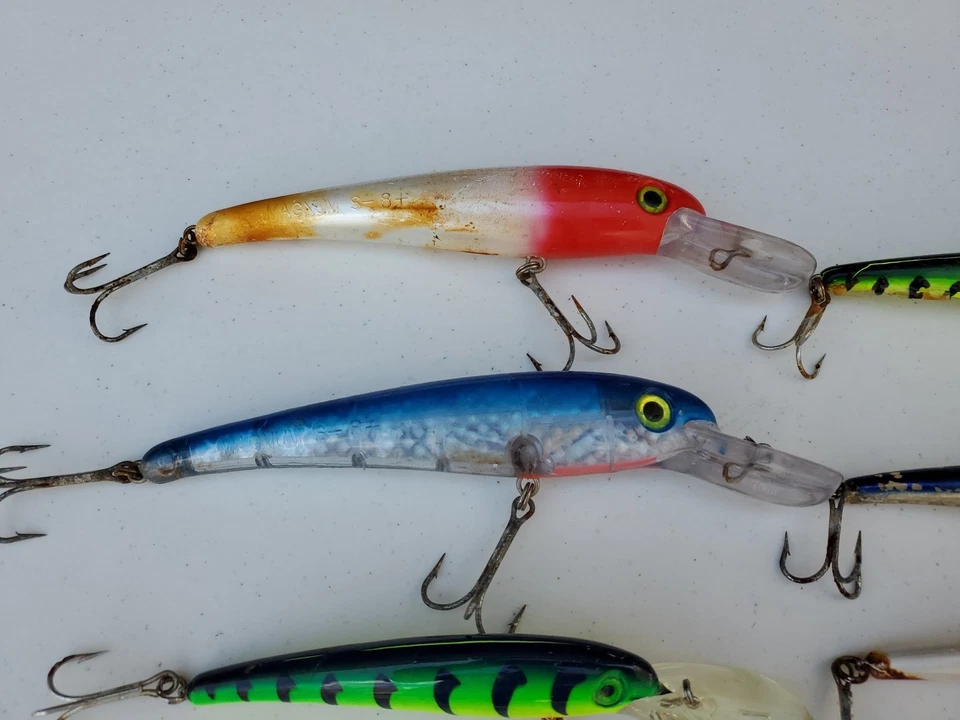 Lot of 8 Mann’s Mag Stretch 8+ Deep Diving 11” S 25+ Crankbaits   USED 5E - Image 4 of 4