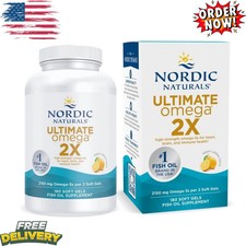Nordic Naturals Ultimate Omega Lemon Flavour 1280 mg 180 Soft Gels EXP 11/2027