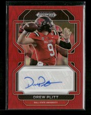 2023 Panini Prizm Draft Picks Drew Plitt Autographs Red #RA-DPI #/199 Ball State
