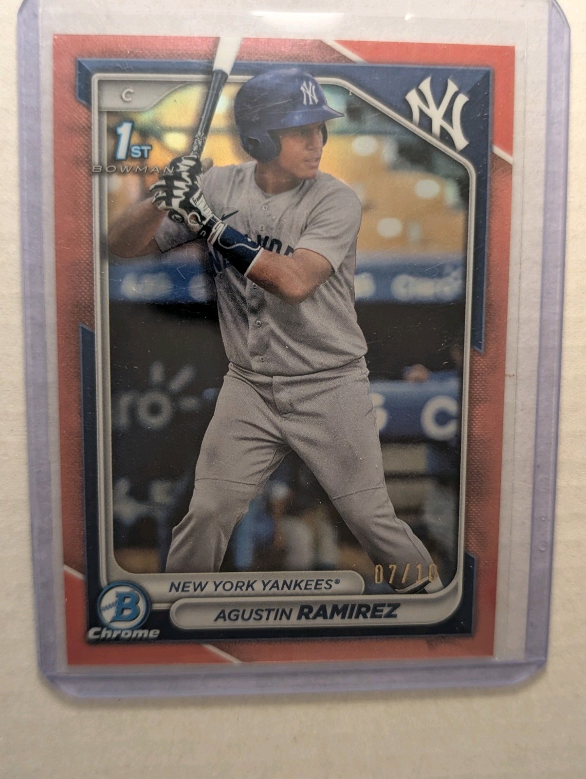 2024 Topps 1st Bowman Chrome Rose Gold Agustin Ramirez 7/10