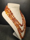 Amber Vintage Estate 3 Strands Hand Strung Knotted Wear All or One 32-26-21" — photo 3