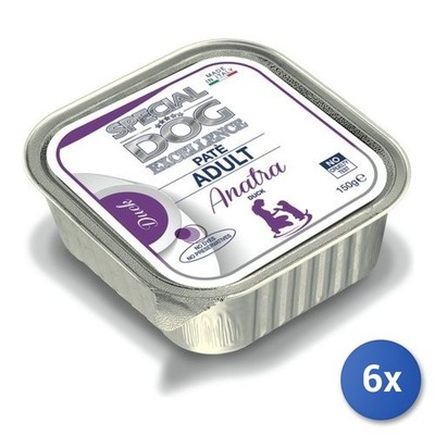 6x Monge 6050 Special Dog Excellence Patè Für Hunde Bianca