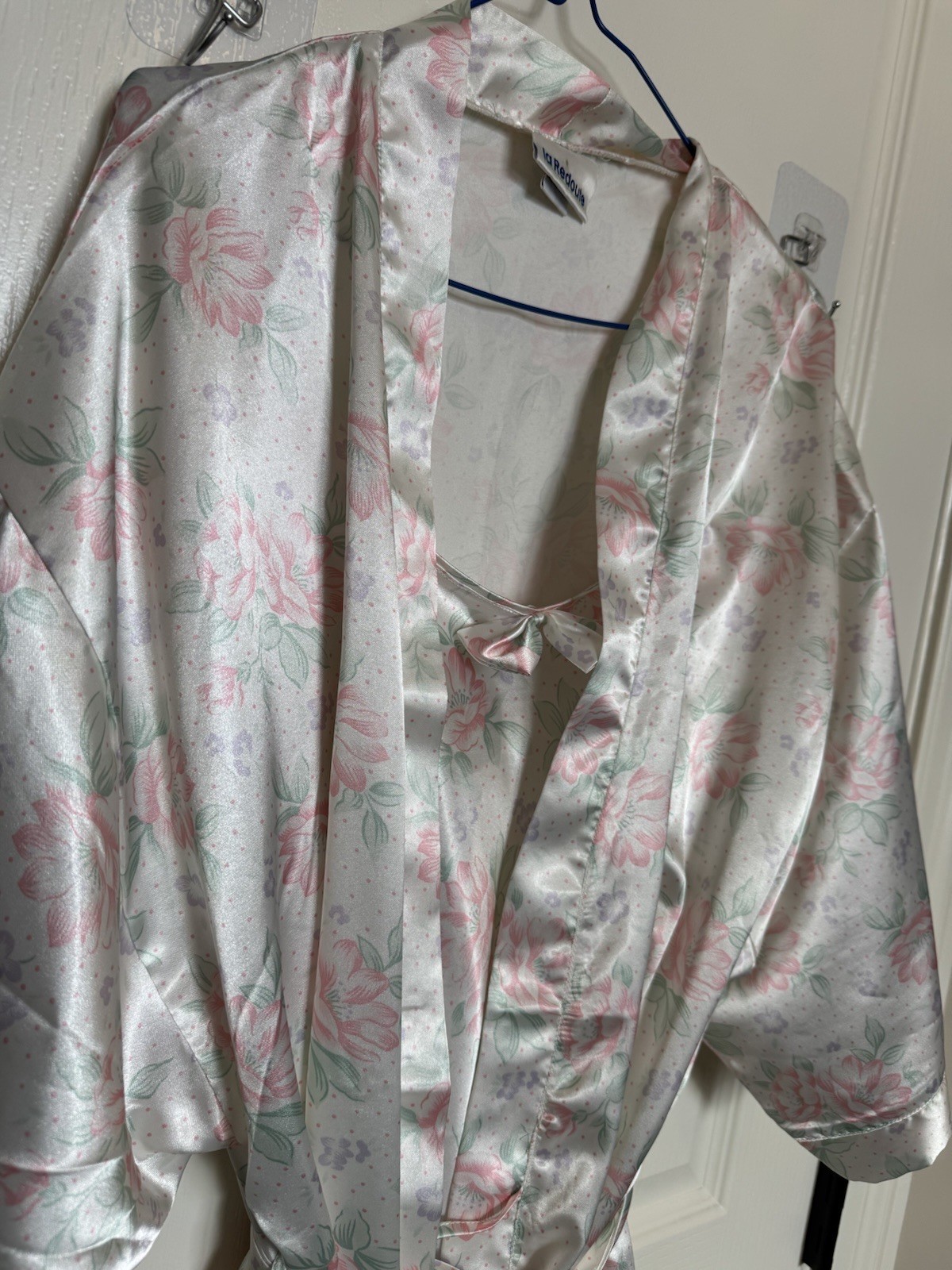LaRedoute  Full Length Satin Robe & Nightgown Set Size M
