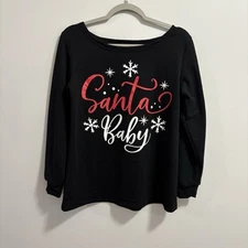 Santa Baby Long Sleeve Women's Shirt Size S Excellent Condition