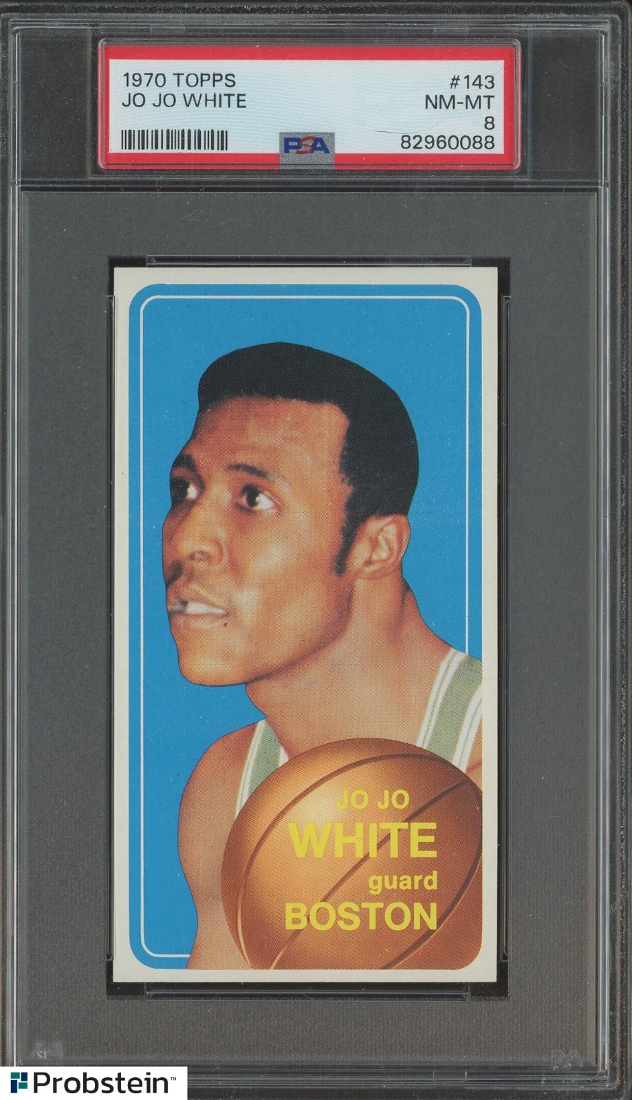 1970 Topps #143 Jo Jo White RC Rookie PSA 8 HOF Celtics Centered Looks Nicer