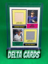 2025 Topps Heritage Anthony Rizzo Kris Bryant Dual Player Relic Game Used