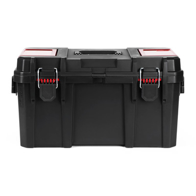 Heavy-Duty 19-Inch Toolbox with Small Parts Organizer Storage Bin Portable Gift