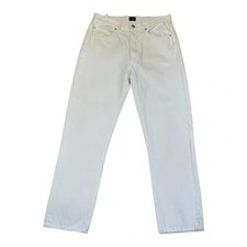 Edwin Straight Leg Jeans Womens Size 26 High Rise White No Stretch Cotton