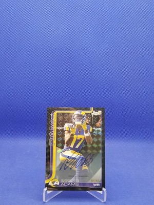 Davante Adams 2025 Topps Chrome Auto Black Geometric Refractor #/10 Rams