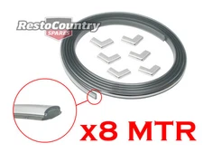 Holden Chrome Windscreen Locking Strip +Escutcheon Kit VB VC VH Sedan Front+Rear