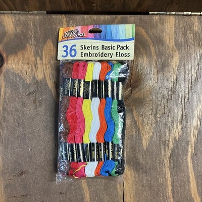 J&P Coats 36 Skeins Embroidery Floss Pack, 6 Strand, 100% Cotton, Multicolor