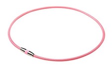phiten Necklace RAKUWA Magnetic Titanium Necklace Pink 45cm NEW kj8