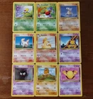 Lot of 9 Vintage Pokemon Cards Base Set Jungle Team Rocket See Pictures